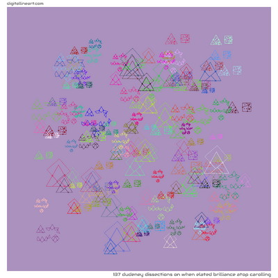 When Elated Brilliance atop Carolling — 137 dudeney dissections