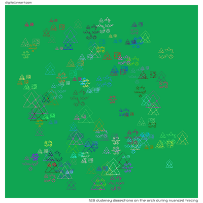 The Arch During Nuanced Tracing — 128 dudeney dissections