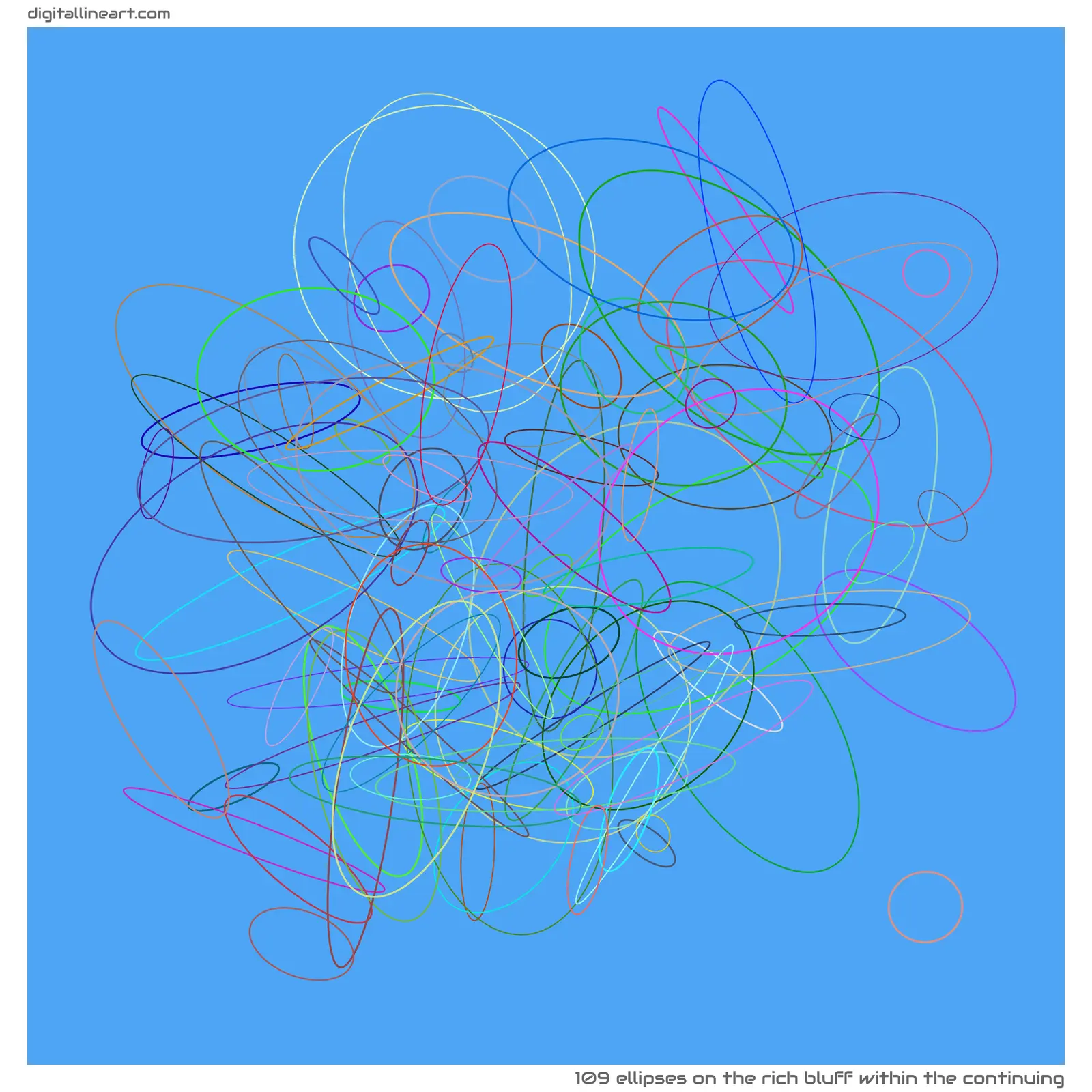 The Rich Bluff within the Continuing — 109 ellipses