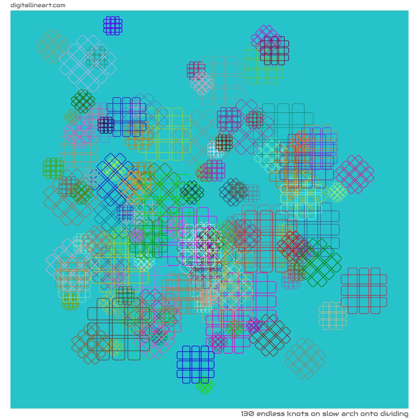 Slow Arch onto Dividing — 130 endless knots