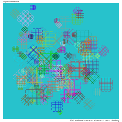 Slow Arch onto Dividing — 130 endless knots