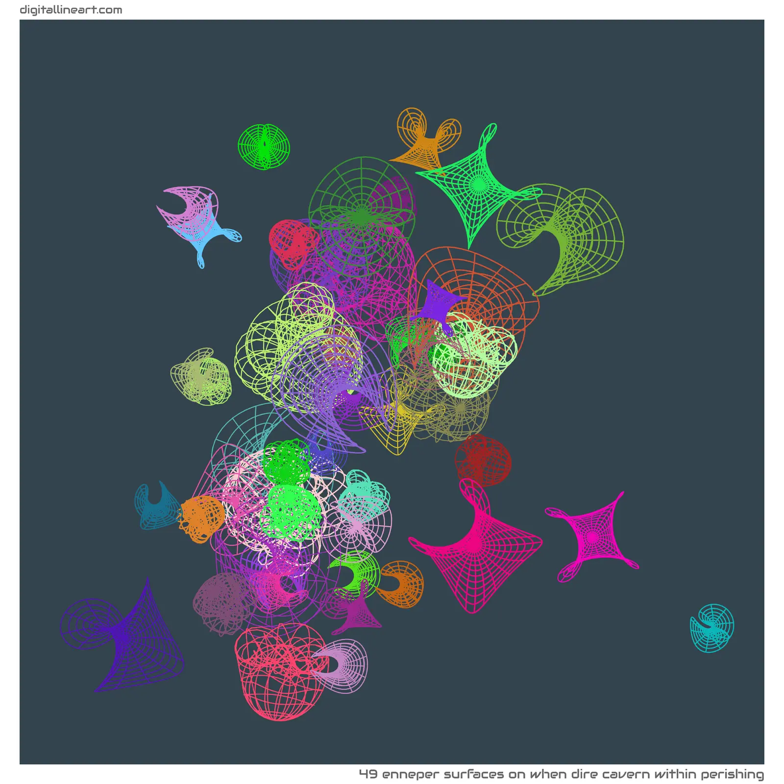 When Dire Cavern within Perishing — 49 Enneper surfaces