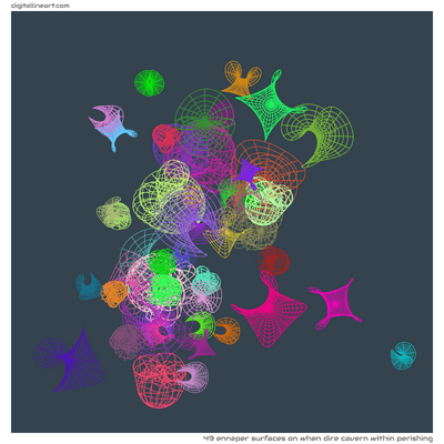 When Dire Cavern within Perishing — 49 Enneper surfaces