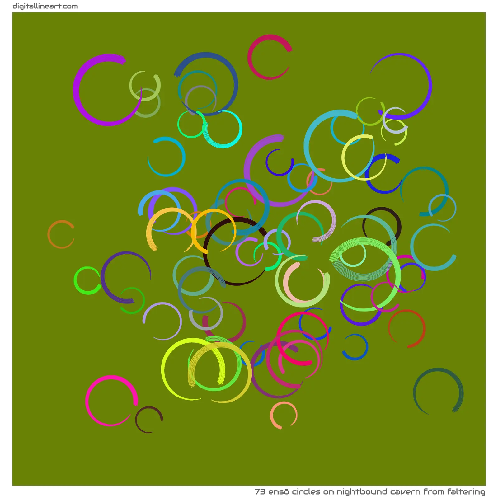 Nightbound Cavern from Faltering — 73 ensō circles