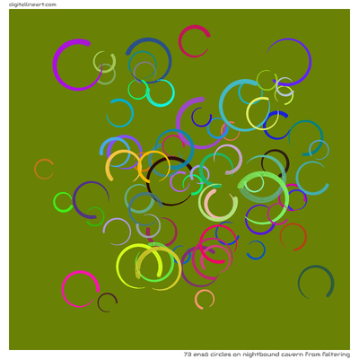 Nightbound Cavern from Faltering — 73 ensō circles