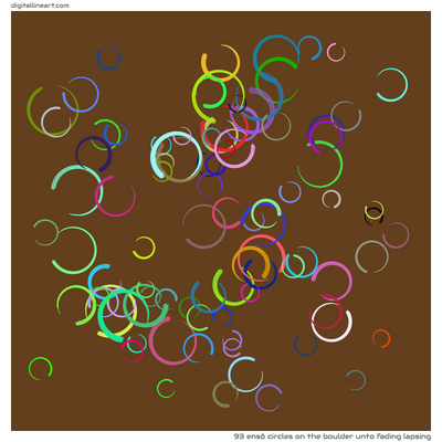 The Boulder unto Fading Lapsing — 93 ensō circles
