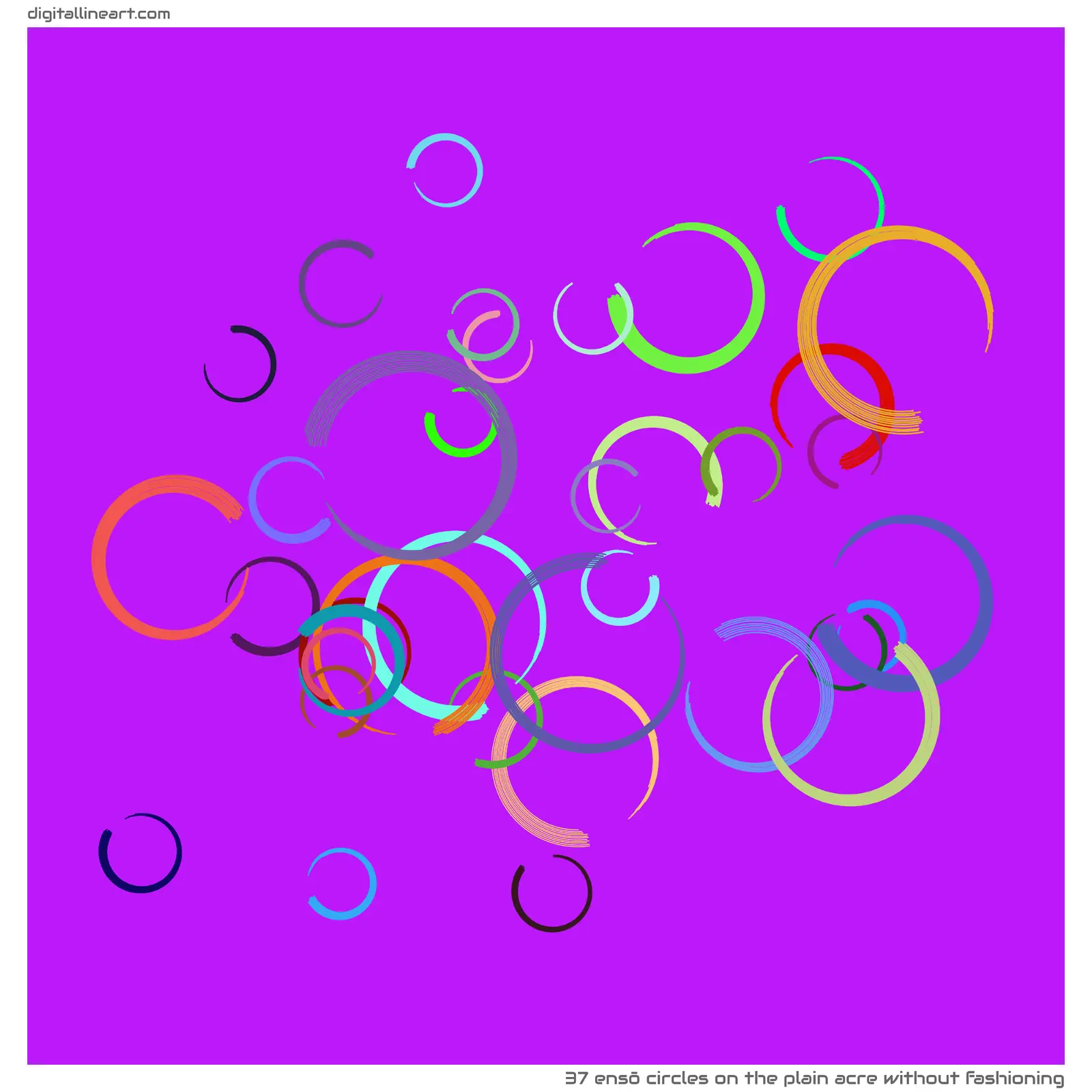 The Plain Acre without Fashioning — 37 ensō circles