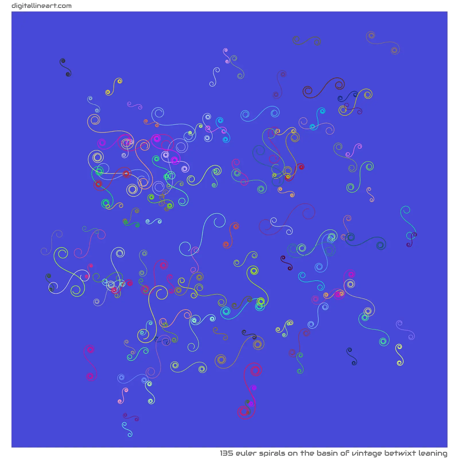 The Basin of Vintage betwixt Leaning — 135 Euler spirals
