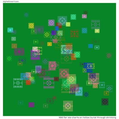 Hollow Burial through Shrinking — 100 fair isle charts