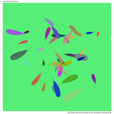 Stoic Arch amidst Remaining — 38 feathers