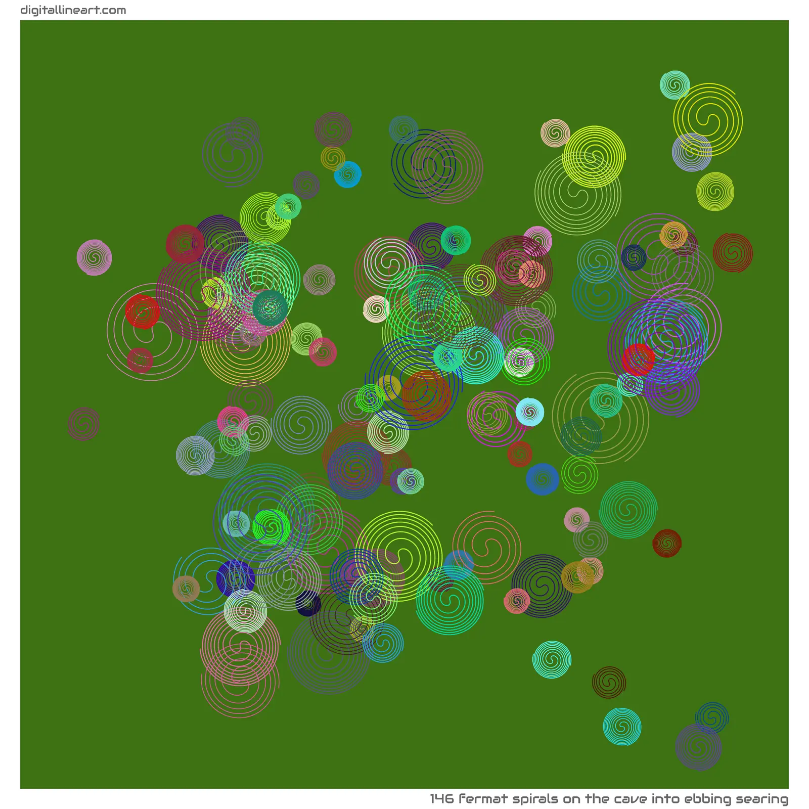 The Cave into Ebbing Searing — 146 Fermat spirals