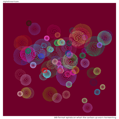 What the Carbon up Worn Tormenting — 80 Fermat spirals