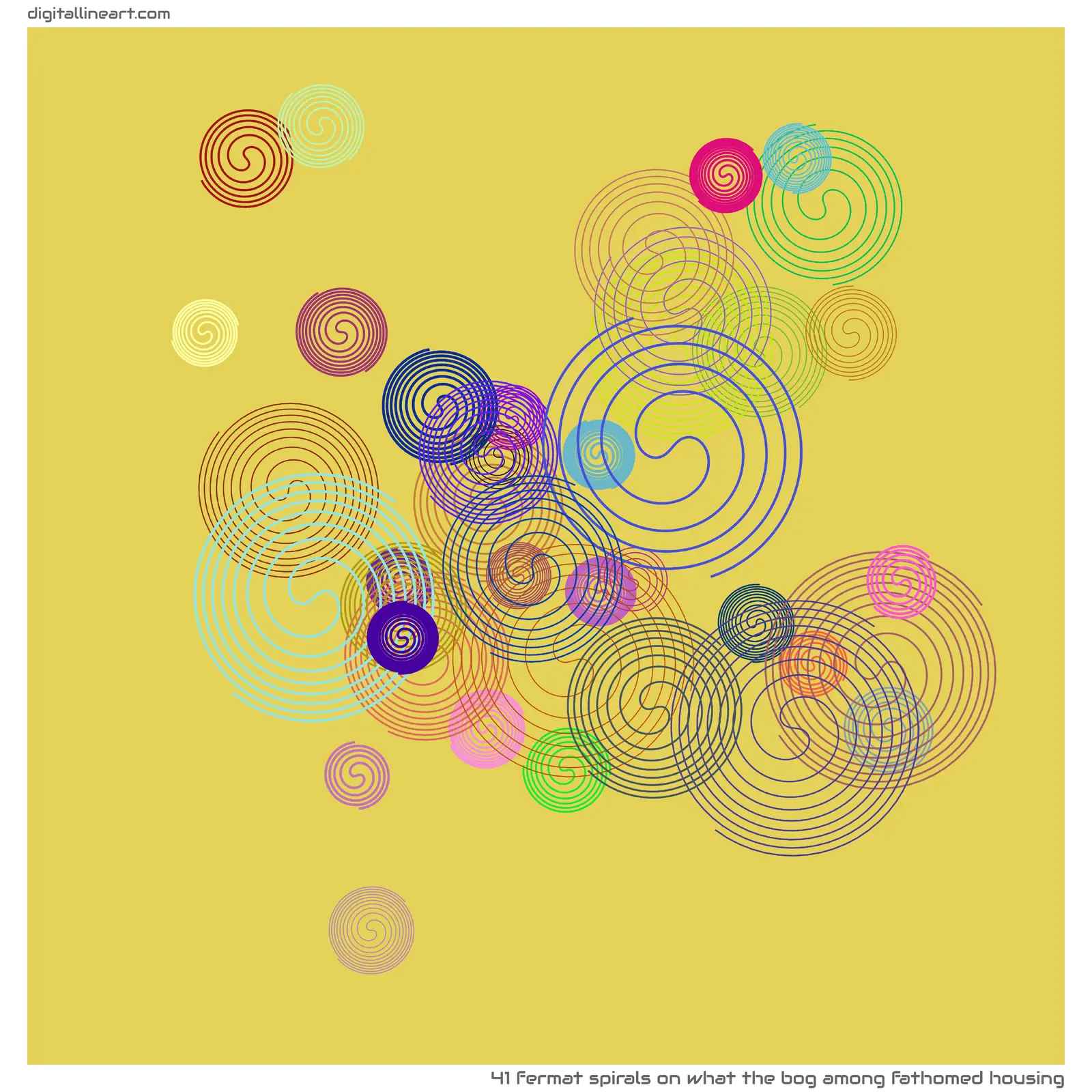 What the Bog among Fathomed Housing — 41 Fermat spirals