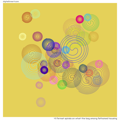 What the Bog among Fathomed Housing — 41 Fermat spirals