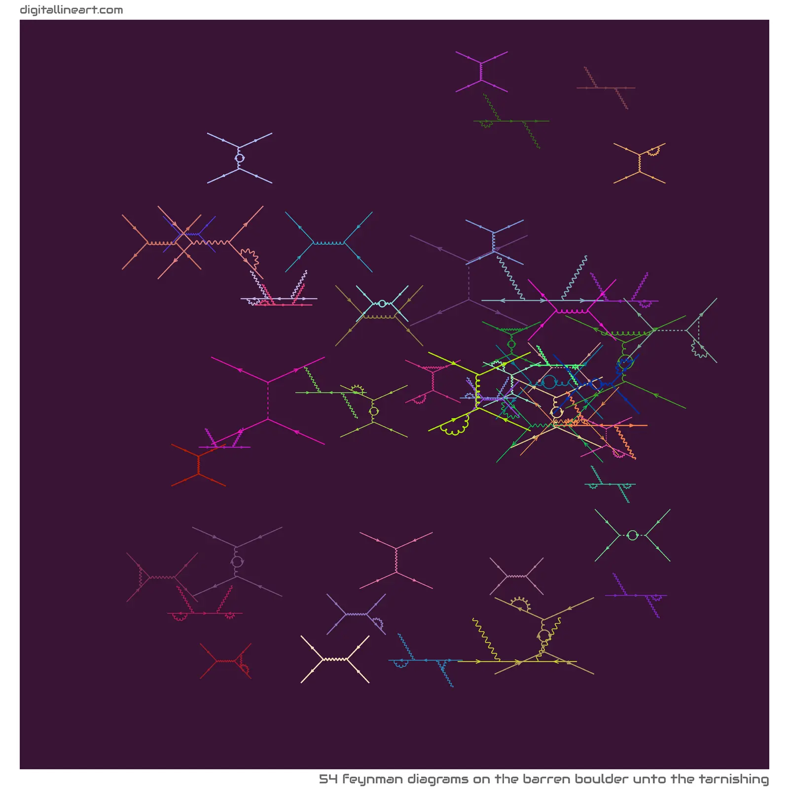 The Barren Boulder unto the Tarnishing — 54 feynman diagrams