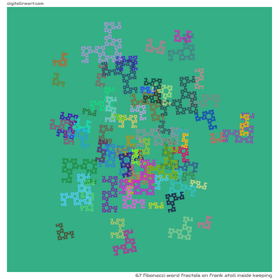 Frank Atoll Inside Keeping — 67 Fibonacci word fractals