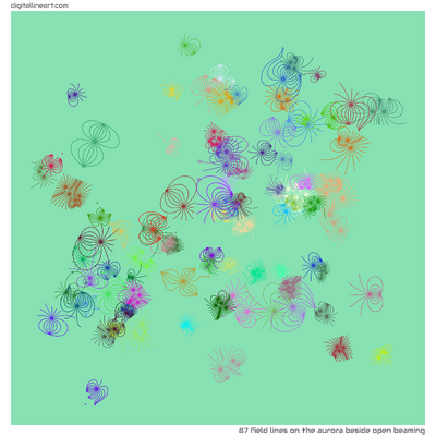 The Aurora beside Open Beaming — 87 field lines