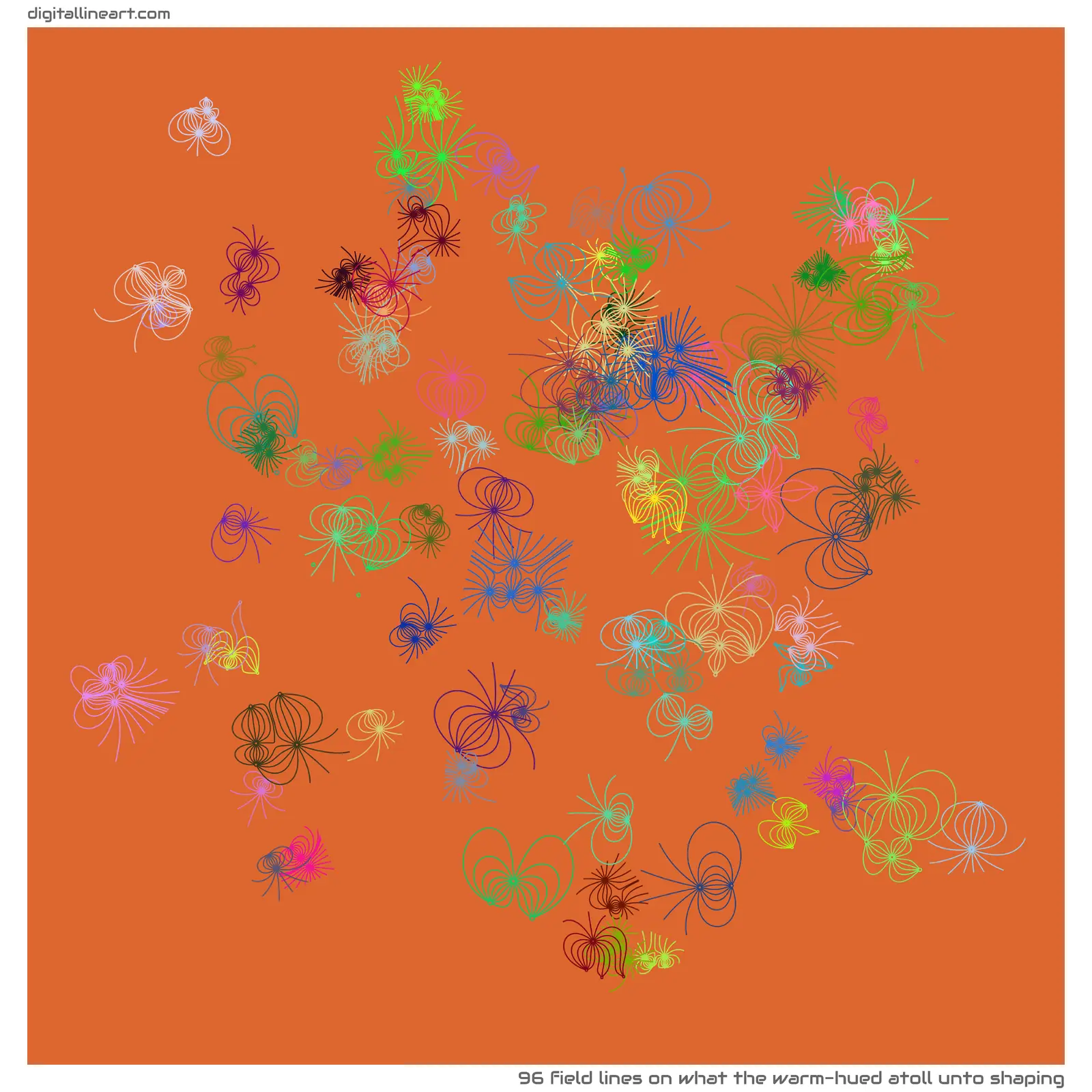 What the Warm-hued Atoll unto Shaping — 96 field lines