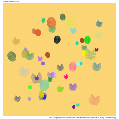 When Florescent Brilliance During Bedazzling — 50 fingerprints
