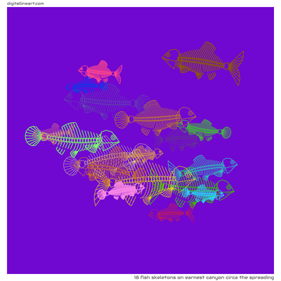 Earnest Canyon circa the Spreading — 18 fish skeletons