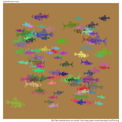 What the Bog past Evenhanded Buffering — 93 fish skeletons