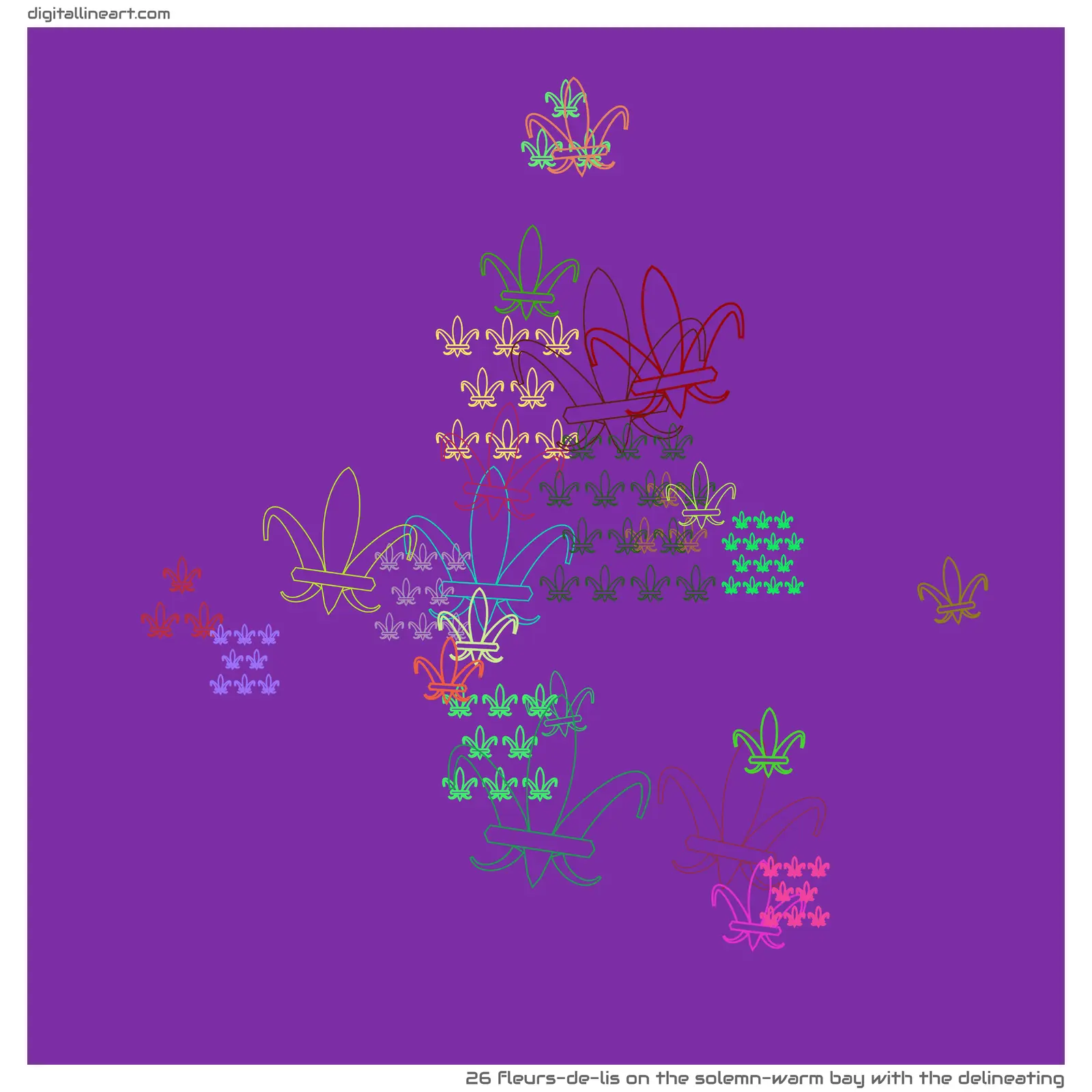 The Solemn-warm Bay with the Delineating — 26 fleurs-de-lis