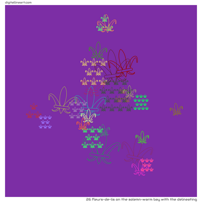 The Solemn-warm Bay with the Delineating — 26 fleurs-de-lis