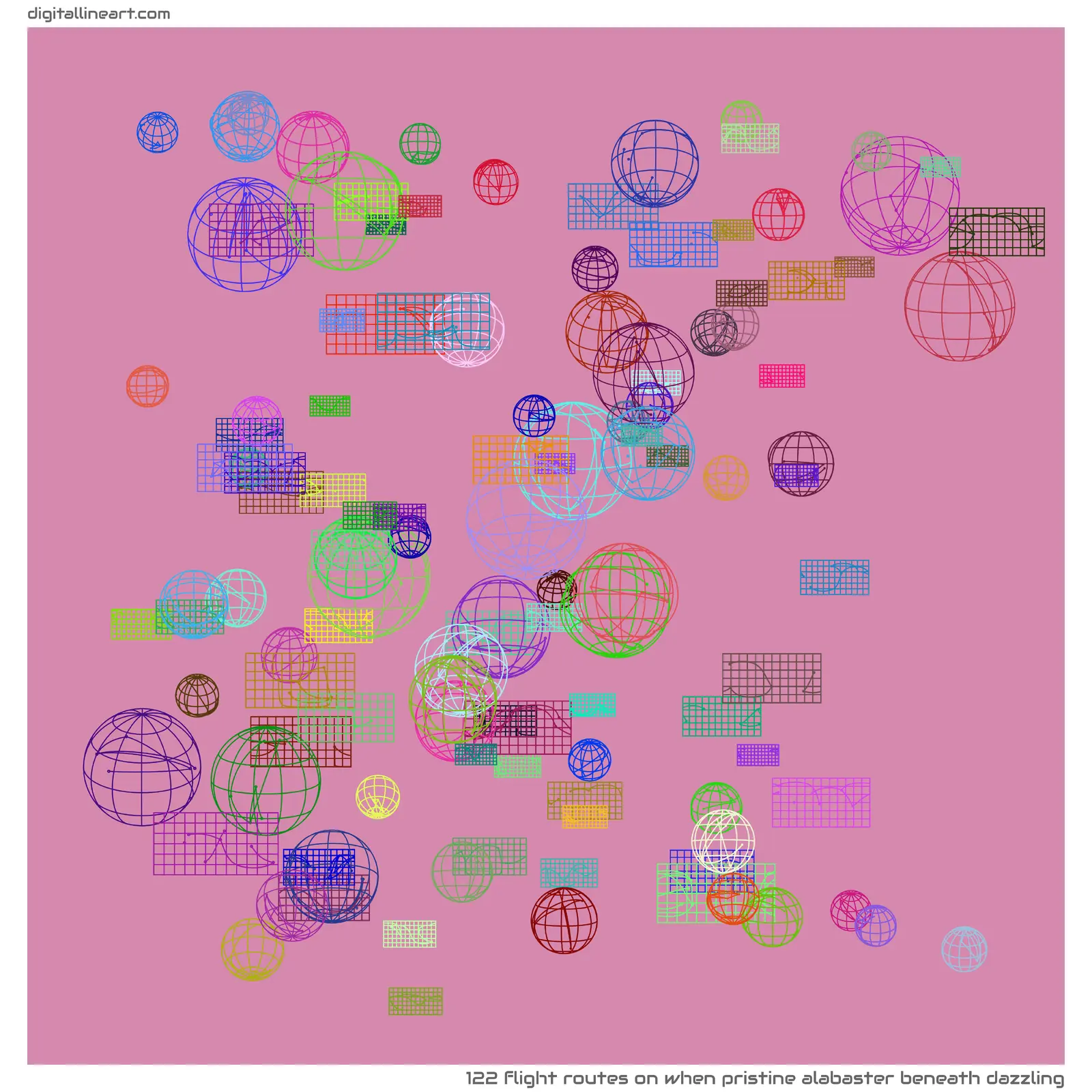 When Pristine Alabaster beneath Dazzling — 122 flight routes