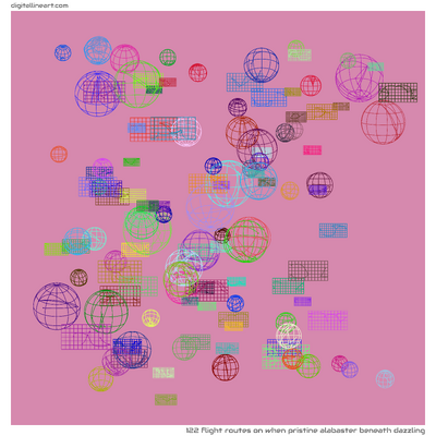 When Pristine Alabaster beneath Dazzling — 122 flight routes