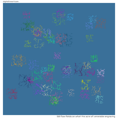 What the Acre of Venerable Engraving — 50 flow fields