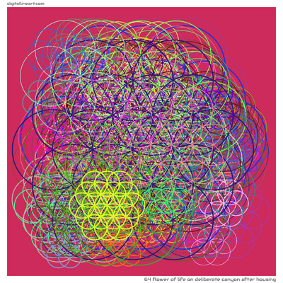 64 Flower Of Life in Deliberate Canyon after Housing