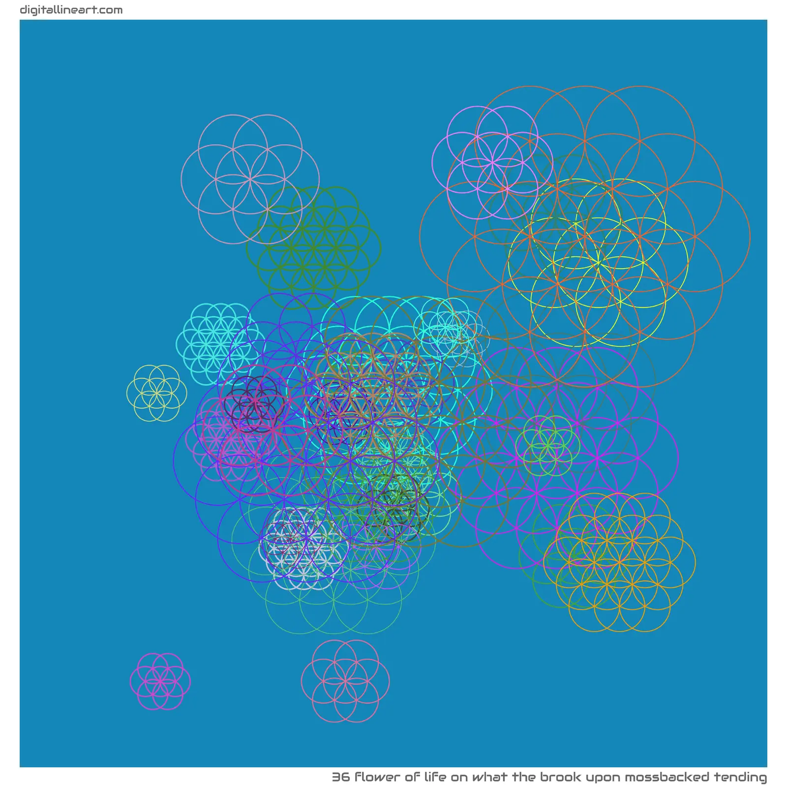 What the Brook upon Mossbacked Tending — Flower of Life, 36 elements