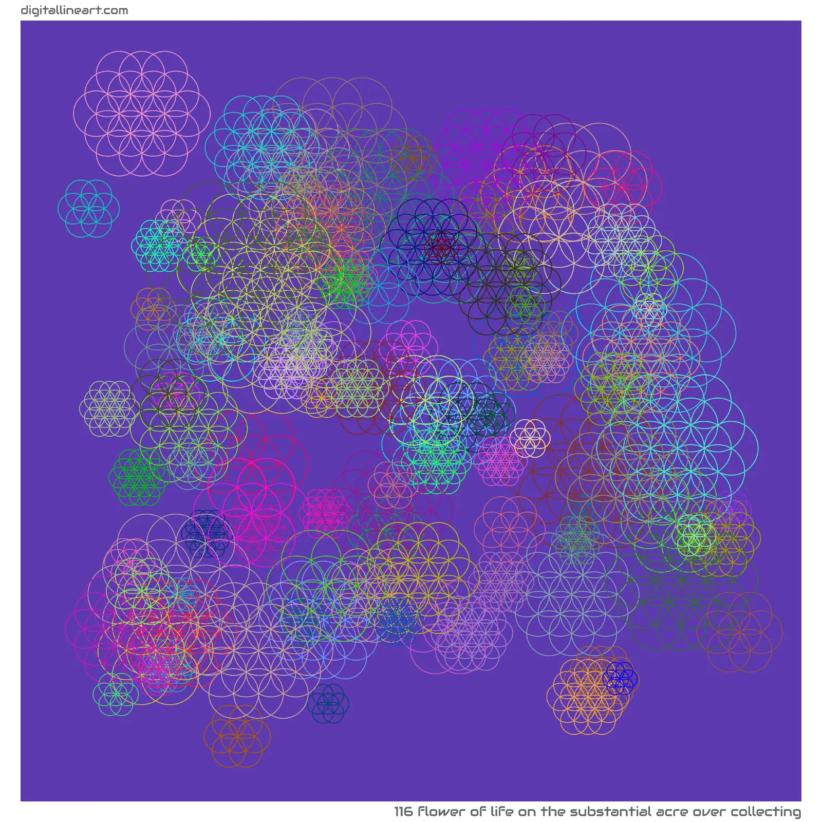 The Substantial Acre over Collecting — Flower of Life, 116 elements