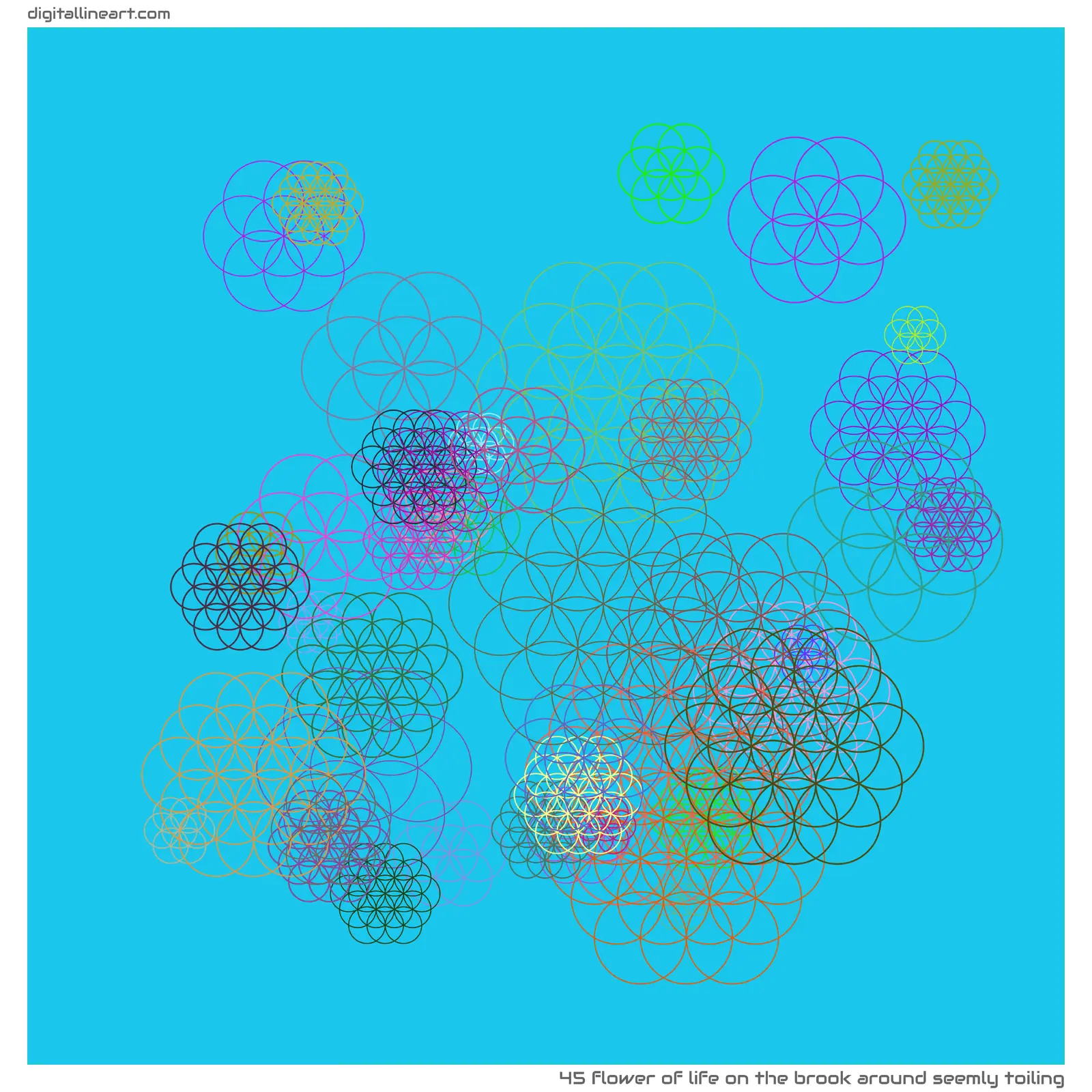 The Brook Around Seemly Toiling — Flower of Life, 45 elements