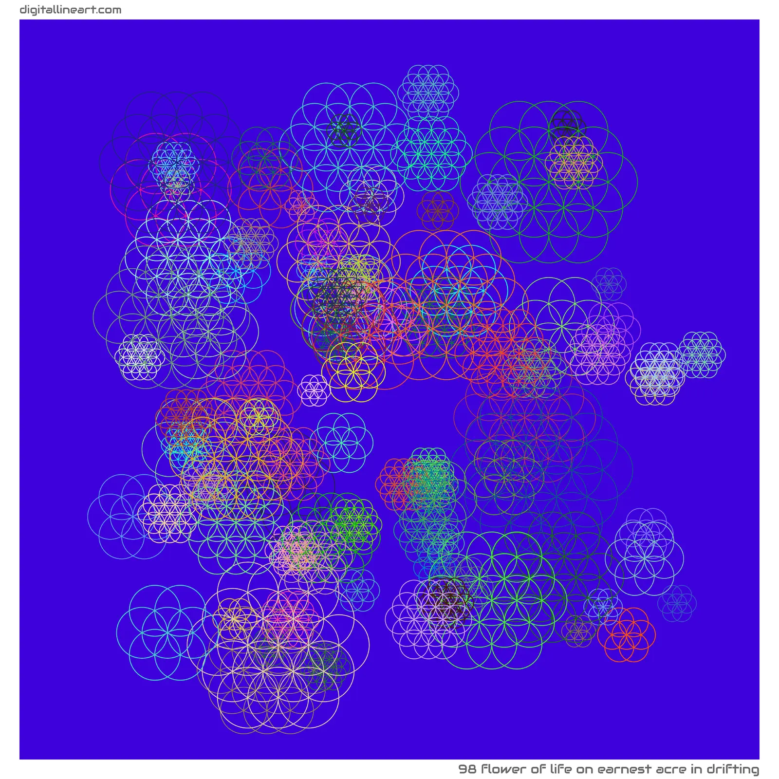Earnest Acre in Drifting — Flower of Life, 98 elements