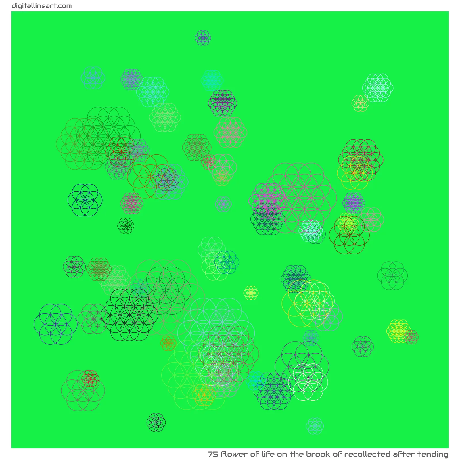 The Brook of Recollected after Tending — Flower of Life, 75 elements