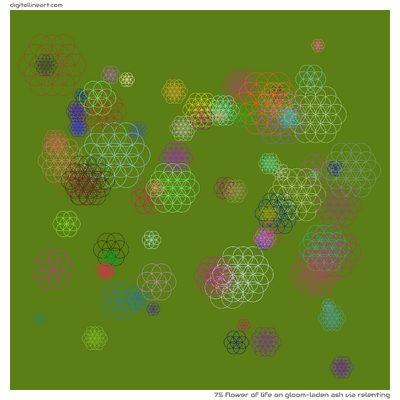 Gloom-laden Ash via Relenting — Flower of Life, 75 elements
