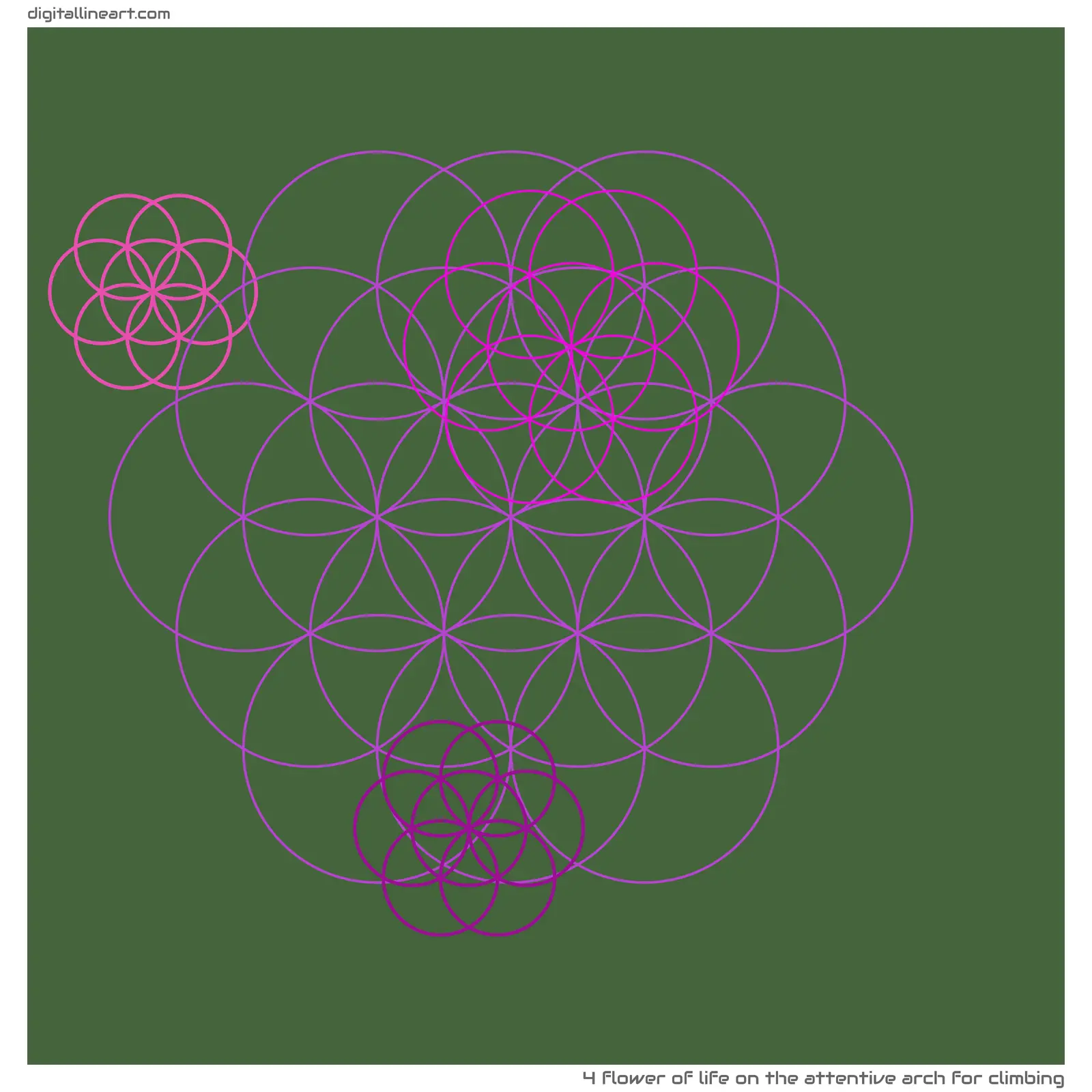 The Attentive Arch for Climbing — Flower of Life, 4 elements