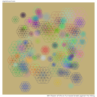 Furrowed Brook Against the Tilling — Flower of Life, 104 elements