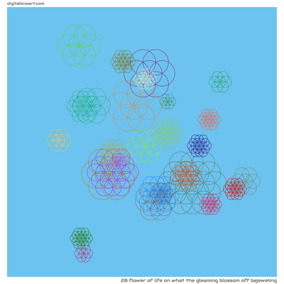 What the Gleaming Blossom off Bejeweling — Flower of Life, 28 elements