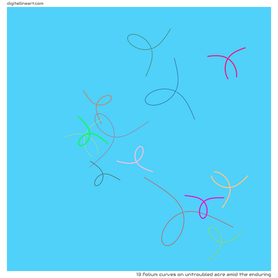 Untroubled Acre amid the Enduring — 13 folium curves