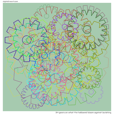 34 Gears in What the Hallowed Bloom Against Lavishing