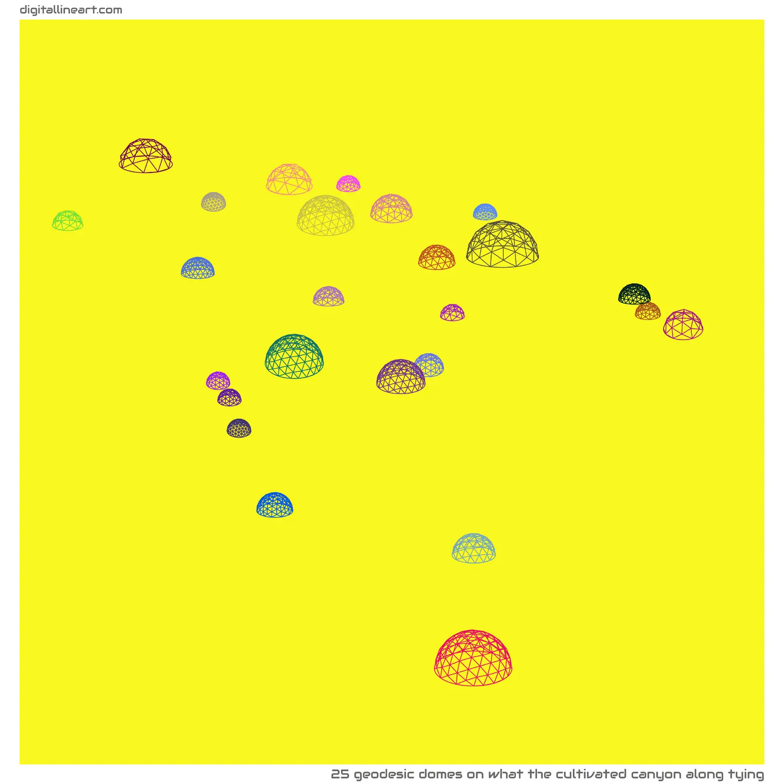 What the Cultivated Canyon along Tying — 25 geodesic domes