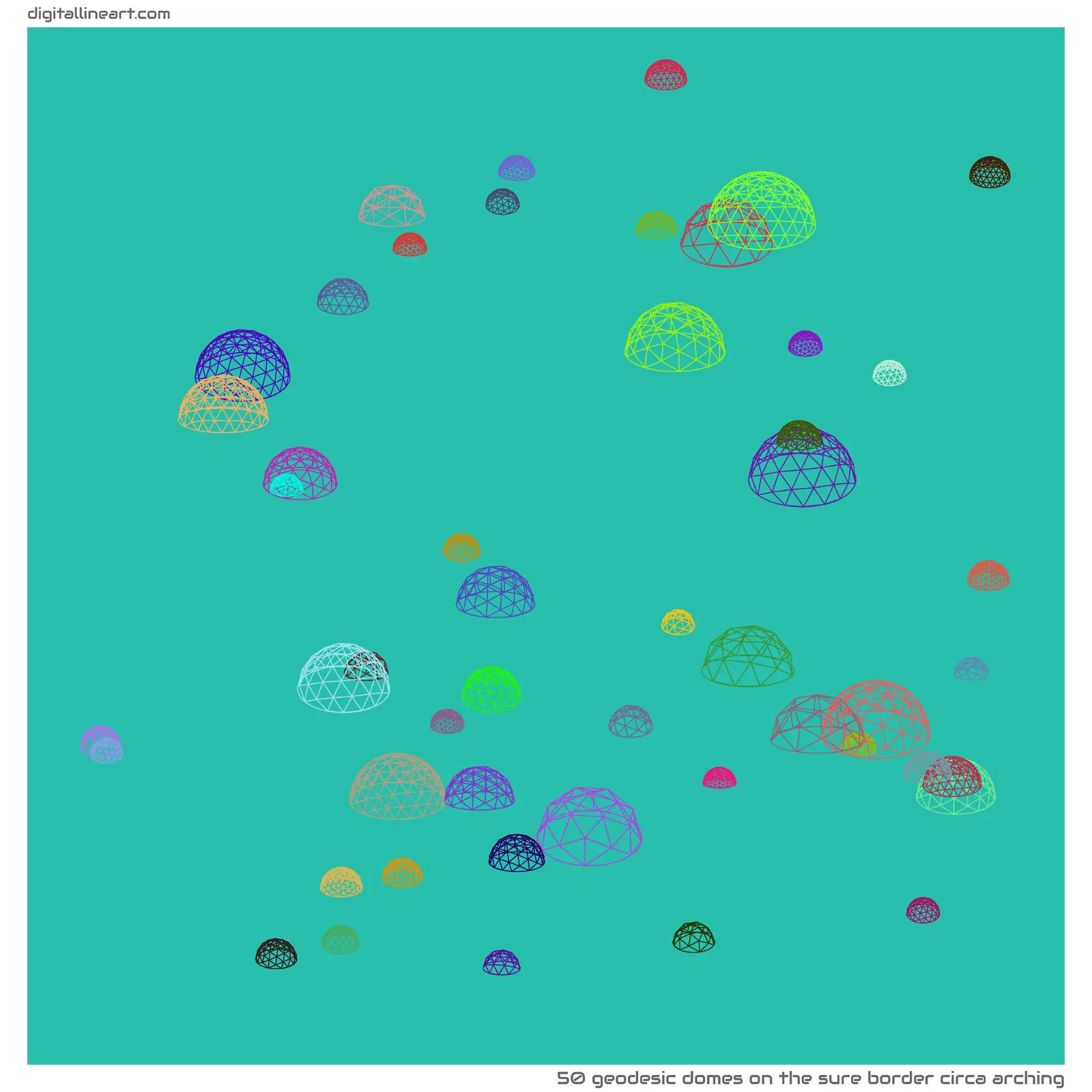 The Sure Border circa Arching — 50 geodesic domes