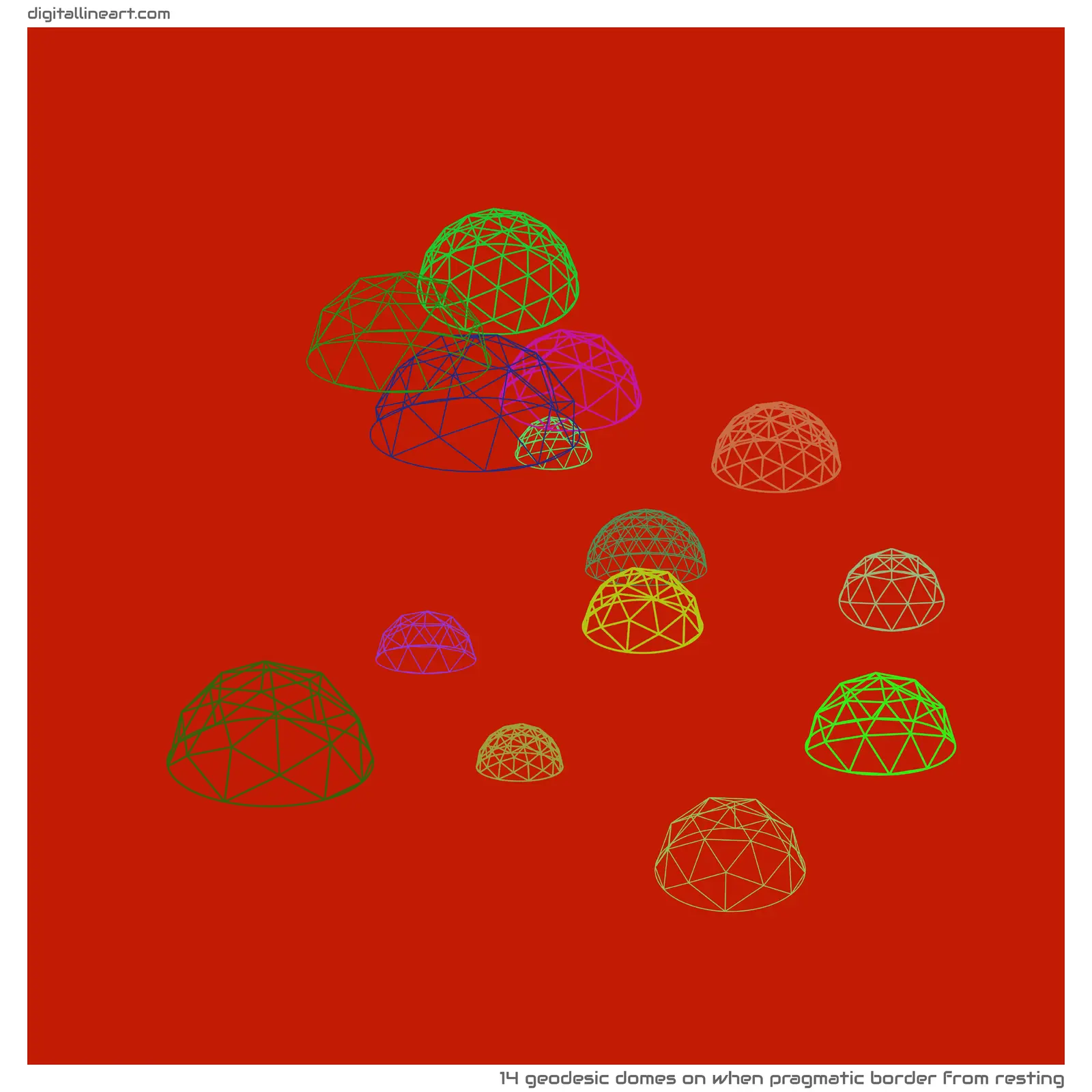When Pragmatic Border from Resting — 14 geodesic domes