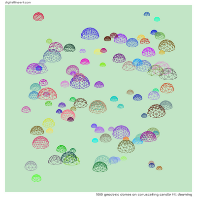 Coruscating Candle till Dawning — 100 geodesic domes