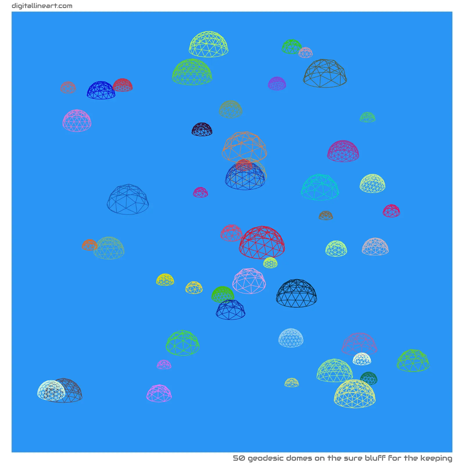The Sure Bluff for the Keeping — 50 geodesic domes