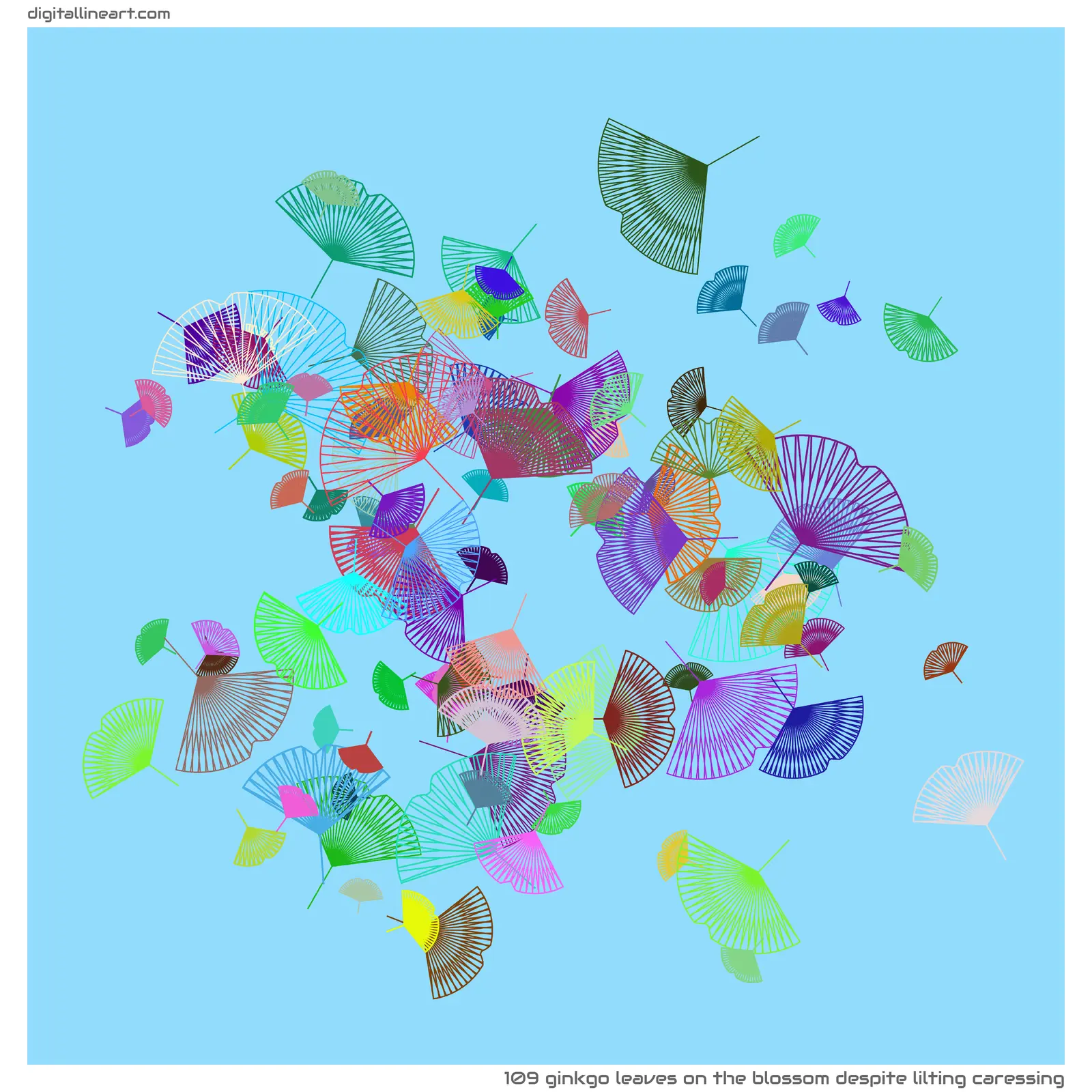 The Blossom despite Lilting Caressing — 109 ginkgo leaves