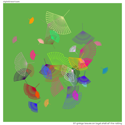 Loyal Atoll of the Rolling — 37 ginkgo leaves