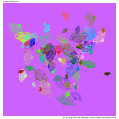 The Aurora until White Glinting — 73 ginkgo leaves